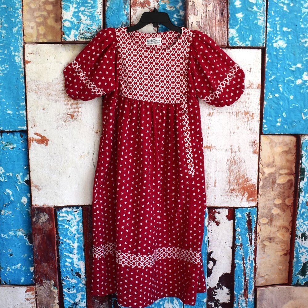Women's Ciao LTD Dress Casual Short Sleeve Boat Neck NO SIZE Red/White